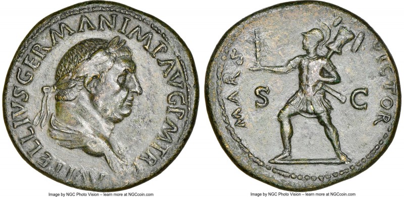 Vitellius (16 April-22 December AD 69). AE sestertius (35mm, 25.95 gm, 6h). NGC ...