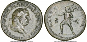 Vitellius (16 April-22 December AD 69). AE sestertius (35mm, 25.95 gm, 6h). NGC Choice XF 5/5 - 2/5, Fine Style, smoothing. Rome, April-December AD 69...