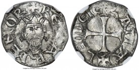 Cilician Armenia. Levon I (1198-1219) Denier ND (c. 1208) MS60 NGC, Sis mint, CCS-133b (under Antioch), Bed-10. 0.83gm. + RЄX ARMENOR (ME ligate), cro...