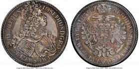 Joseph I Taler 1706-IMH MS62 NGC, Vienna mint, KM1444, Dav-1013. Variety with IMH in garment fold. A solid gunmetal-grey specimen inundated with soft ...