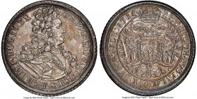 Karl VI Taler 1714/3 MS63 NGC, Breslau mint, KM786.1, Dav-1089. Richly patinated in olive-steel color over gleaming features, all revealing consistent...