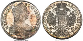 Maria Theresa Taler 1765 MS63+ PCGS, Hall mint, KM1816, Dav-1122. A superb strike renders the details of the portrait and reverse design in crisp deta...