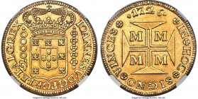 João V gold 20000 Reis 1726-M MS61 NGC, Minas Gerais mint, KM117, LMB-250. An appealing Mint State example with a crisp strike, awash with honey-gold ...