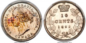 Victoria "Small 9" 10 Cents 1892 MS62 PCGS, London mint, KM3. Small 9 variety. Lustrous, with splashes of mottled tone.

HID09801242017

© 2020 He...