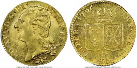 Louis XVI gold Louis d'Or 1786-D MS66 NGC, Lyon mint, KM591.5, Fr-475. An enticing jewel with vivid, yellow-gold surfaces that emit a tremendous amoun...