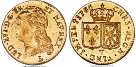 Louis XVI gold Louis d'Or 1786-T MS64 NGC, Nantes mint, KM591.14. Very sharp for this issue, which is usually found with at least mild handling, thick...