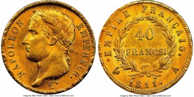 Napoleon gold 40 Francs 1811-A MS64 NGC, Paris mint, KM696.1. Charming and fully choice, with sunny golden fields exhibiting abundant luster and few m...