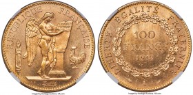 Republic gold 100 Francs 1913-A MS64+ NGC, Paris mint, KM858, Fr-590. On the threshold of gem, this popular gold issue has been struck to a high degre...