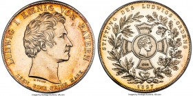 Bavaria. Ludwig I "Order of Ludwig" Taler 1827 MS64 Prooflike PCGS, KM732. Celebrating the founding of the order of Ludwig. Delightfully expressive, w...