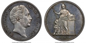 Bavaria. Maximilian II "Constitution" 2 Taler 1848 MS63 PCGS, Munich mint, KM830.1, Dav-598, Thun-92. VEREINSMÜNZE edge. Fully struck and nearly medal...