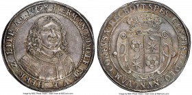 Lippe-Detmold. Hermann Adolf Taler 1658-Dated (1659) AU58 NGC, Detmold mint, KM73, Dav-6894. Very pleasing quality for this lesser-seen and conditiona...