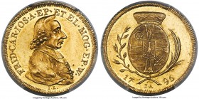 Mainz. Friedrich Carl Josef gold Ducat 1795 IL-IA MS62 PCGS, KM410, Fr-1682. Fully struck and visually amplified by virtue of highly lustrous and flas...