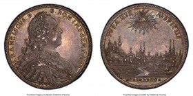 Nürnberg. Free City Taler 1745-PPW MS63 PCGS, KM307, Dav-2483. A delightful example exhibiting a near-matte appearance owing to a lovely steel-gray pa...