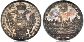 Nürnberg. Free City "City View" Taler 1779-KR MS62 PCGS, KM351, Dav-2495. With the name and titles of Joseph II. A beautiful representative of this ic...