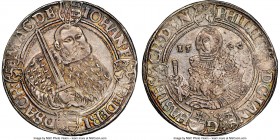 Saxe-Gotha. Johann Friedrich I, the Magnanimous & Philip I, the Magnanimous Taler 1545 MS62 NGC, Goslar mint, Dav-9740, Schnee-131. Exceptionally pres...