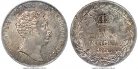 Württemberg. Wilhelm I Taler 1818 AU58 PCGS, KM534. A well-preserved example of this single-year type revealing only minor signs of circulation in the...