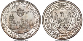 Weimar Republic Proof "Magdeburg" 3 Mark 1931-A Proof PR68 Cameo PCGS, Berlin mint, KM72, J-347. An immaculate survivor displaying satiny inner featur...