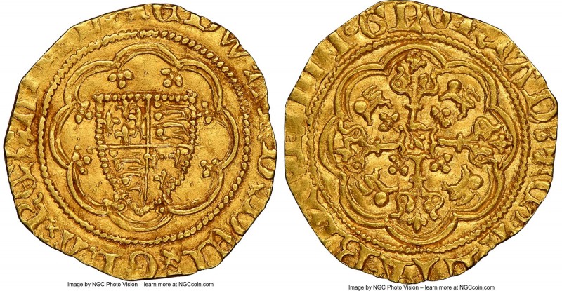 Edward III (1327-1377) gold 1/4 Noble ND (1361-1369) MS64 NGC, Tower mint, Treat...