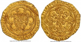 Edward III (1327-1377) gold 1/4 Noble ND (1361-1369) MS64 NGC, Tower mint, Treaty Period, S-1510, N-1224. 1.31gm. +ЄDWΛRD: DЄI: GRΛ: RЄX: ΛnGL (double...