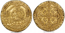 Edward III (1327-1377) gold Noble ND (1361-1369) MS61 NGC, Tower mint, Cross Potent mm, S-1502, N-1231, Schneider-75. 7.29gm. (annulet) ЄD | WARD: DЄI...