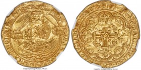 Edward III (1327-1377) gold Noble ND (1361-1369) UNC Details (Damaged) NGC, Tower mint, Treaty Period, S-1503, N-1232, Schneider-86. 7.61gm. (annulet)...