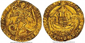 Edward IV (2nd Reign, 1471-1483) gold Angel ND (1477-1480) MS61 NGC, Tower mint, Pierced Cross and Pellet mm, S-2091, N-1626, Schneider-465 var. 5.10g...