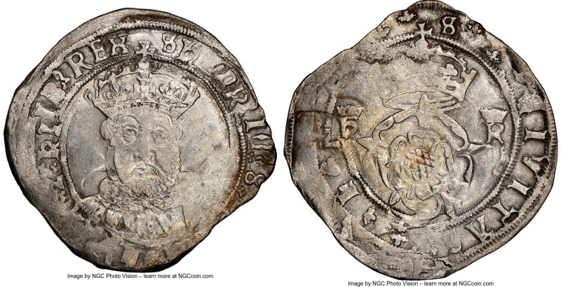 Henry VIII (1509-1547) Testoon ND (1544-1547) AU53 NGC, Southwark mint, S mm, Th...