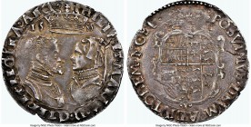Philip II of Spain & Mary I (1554-1558) Shilling 1555 AU50 NGC, Tower mint, S-2501, N-1968. 5.82gm. A selection of significantly better quality than w...