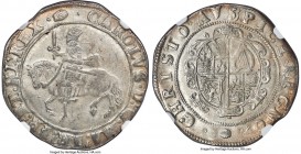 Charles I 1/2 Crown ND (1636-1638) MS60 NGC, Tower mint (under Charles I), Tun mm, Third Horseman, S-2773, N-2209, Brooker-334-339. 14.74gm. Condition...