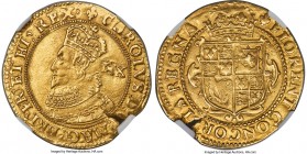 Charles I gold Unite ND (1625) AU53 NGC, Tower mint (under Charles I), Lis mm, KM150, S-2686, N-2147, Brooker-21. 8.98gm. (lis) CAROLVS D: G' • MAG' •...
