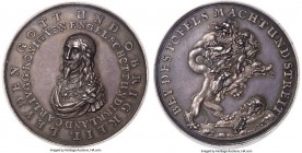 Charles I silver "Death and Memorial" Medal ND (1649) MS62 NGC, Eimer-163, MI-II-352/210. 46mm. Plain edge. A superiorly preserved and dramatic commem...