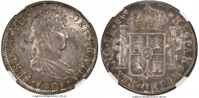 Ferdinand VII 8 Reales 1821 NG-M MS63 NGC, Nueva Guatemala mint, KM69. A pleasingly dusky argent example of this Spanish Colonial issue, boasting a bo...