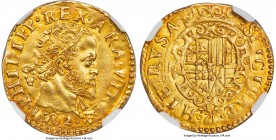 Milan. Philip II of Spain gold Scudo 1582 MS62 NGC, Fr-836c, MIR-163/3. 3.36gm. Highly elusive in this decidedly Mint State quality, and a sought-afte...