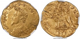 Piacenza. Ranuccio I gold 2 Doppie (Quadrupla) 1618-PP XF40 NGC, KM-MB35, Fr-907, MIR-1152/18. 13.07gm. A moderately circulated representative of the ...