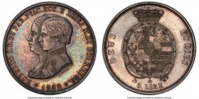 Parma. Roberto I di Borbonne 5 Lire 1858 MS61 Prooflike PCGS, KM-C36, Pag-20. Mintage: 1,000. One of just two examples of this date to have received a...