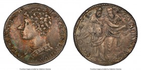 Tuscany. Alessandro de Medici Teston ND (1532-1537) XF45 PCGS, MIR-103. Dies by Benvenuto Cellini. Very scarce in any condition, and a type that has b...