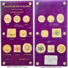 British Territory. J. Clunies Ross 8-Piece Lot of Uncertified "Ivory" Tokens 1913, 1) 5 Cents Token - AU, KM-Tn1, Prid-7. Serial #2712. 2) 10 Cents To...