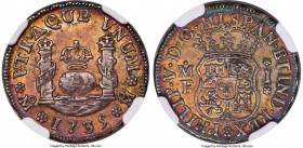 Philip V Real 1735 Mo-MF MS65 NGC, Mexico City mint, KM75.1. A fully original and attractively toned representative of the type offering a fine steel ...