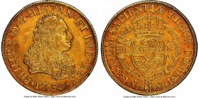 Philip V gold 8 Escudos 1736 Mo-MF AU55 NGC, Mexico City mint, KM148, Onza-429 (Rare). A charming and rather rare issue of Philip V when lacking serio...