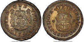 Ferdinand VI 1/2 Real 1752 Mo-M MS65 PCGS, Mexico City mint, KM67.1. A delightful gem representative fielding brightly shimmering argent luster laden ...