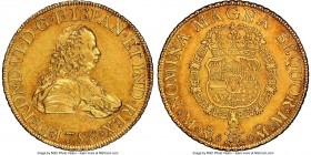 Ferdinand VI gold 8 Escudos 1756 Mo-MM AU55 NGC, Mexico City mint, KM151, Fr-17. Boldly struck details, with an exceptional degree of reflectivity and...