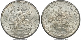 Estados Unidos "Caballito" Peso 1913/2 MS64 PCGS, Mexico City mint, KM453, Schein-D5. A scarce and popular overdate with white satin surfaces and full...