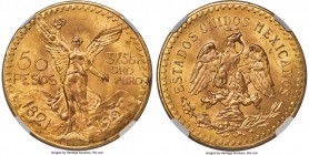 Estados Unidos gold 50 Pesos 1927 MS65 NGC, Mexico City mint, KM481. A popular issue rarely seen in this gem grade designation. Both the NGC and PCGS ...