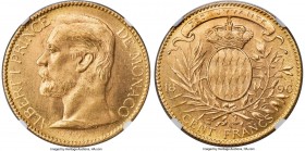 Albert I gold 100 Francs 1896-A MS65 NGC, Paris mint, KM105. Rose-gold color and full mint bloom. AGW 0.9334 oz. 

HID09801242017

© 2020 Heritage...
