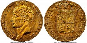 Kingdom of Holland. Louis Napoleon gold Ducat 1810 MS62 NGC, Utrecht mint, KM38. Scarce in Mint State, and conservatively graded, with a strong strike...