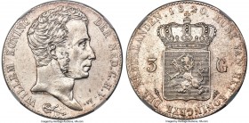 Willem I 3 Gulden 1820 UNC Details (Cleaned) NGC, KM49. A bold representative of the type exhibiting a balanced strike unaffected by circulation. 

...