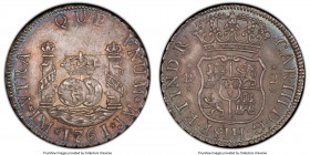 Charles III 2 Reales 1761 LM-JM MS63 PCGS, Lima mint, KM62, Cal-1255. Exceedingly rare in this choice and engaging quality. Displaying an excellent st...