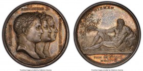 Alexander I silver Specimen "Peace of Tilsit" Medal 1807 SP62 PCGS, Bram-640, Julius-1755, Diakov-312.1 (R2). 39mm. By Andrieu and Droz. A handsome Na...