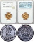 George V 10-Piece Certified bronze, silver, & gold Proof Set 1923 NGC, 1) Farthing - PR66 Brown, KM12.1 2) 1/2 Penny - PR64 Brown, KM13.1 3) Penny - P...