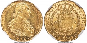 Charles IV gold 4 Escudos 1796 M-MF MS62 NGC, Madrid mint, KM436.1. Bright and flashy yellow-gold luster, with only faint hairlines in the fields.

...